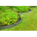 Bordure de jardin D&eacute;co bords haut et bas ondul&eacute;s, PE recycl&eacute;, &eacute;paisseur 3 mm, gris H13 cm x 12 m Nature