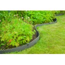 Bordure de jardin D&eacute;co bords haut et bas ondul&eacute;s, PE recycl&eacute;, &eacute;paisseur 3 mm, gris H13 cm x 12 m Nature