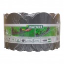 Bordure de jardin D&eacute;co bords haut et bas ondul&eacute;s, PE recycl&eacute;, &eacute;paisseur 3 mm, gris H13 cm x 12 m Nature
