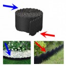 Bordure de jardin D&eacute;co bords haut et bas ondul&eacute;s, PE recycl&eacute;, &eacute;paisseur 3 mm, gris H13 cm x 12 m Nature