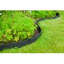Bordure de jardin D&eacute;co bords haut et bas ondul&eacute;s, PE recycl&eacute;, &eacute;paisseur 3 mm, gris H13 cm x 12 m Nature