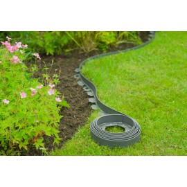 Bordure à gazon en rouleau PE, épaisseur 4 mm, gris H5 cm x 10 m Nature