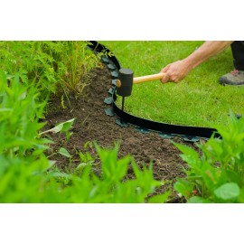 Bordure à gazon en rouleau PE, épaisseur 4 mm, vert H5 cm x 10 m Nature