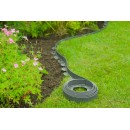 Bordure &agrave; gazon en rouleau PE, &eacute;paisseur 4 mm, gris H5 cm x 10 m Nature