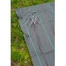 10 Agrafes m&eacute;talliques Nature pour fixation au sol de paillage ou feutre diam 3 mm Haut 14 cm