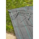 100 Agrafes m&eacute;talliques Nature pour fixation au sol de paillage ou feutre diam 4 mm Haut 20 cm largeur 25 cm
