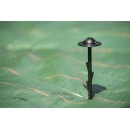 10 Ancres crant&eacute;es noire Nature pour fixer film de plasticulture et toile de paillage H20 cm