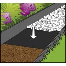 Nappe g&eacute;otextile pour all&eacute;es gravillonn&eacute;es - PP non tiss&eacute; noir, 120 g/m&sup2; - 1 x 10 m Nature