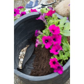 Feutre de drainage pour jardinière - polypropylène non tissé noir, 50 g/m² 0,80 x 4 m Nature