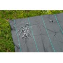 Kit toile de paillage paysages avec 10 agrafes de 14 cm Nature 2.00 x 5.0 m 100gr/m2