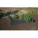 4 Carr&eacute;s potager Nature PVC recycl&eacute; &eacute;paisseur 10mm Haut19 cm 100 x 100 cm