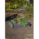 4 Carr&eacute;s potager Nature PVC recycl&eacute; &eacute;paisseur 10mm Haut19 cm 100 x 100 cm
