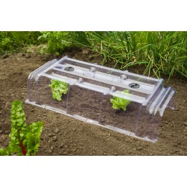 10 tunnels de forçage PVC modulable 86 x 40 cm avec 60 ancres de fixation Nature
