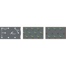 Film de paillage SALADE - LDPE/LLDPE noir, 20&micro;, trous d&eacute;coup&eacute;s : 45x&Oslash;60 mm - 0,95 x 5 m