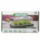 Mini serre de culture Nature terrine rigide, couvercle ventil&eacute; - H21 x 55 x 31 cm