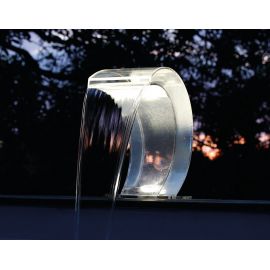 Lame d'eau Mamba Ubbink ht 54 x L 30 cm acryl transparent a poser au sol barre de 21 led