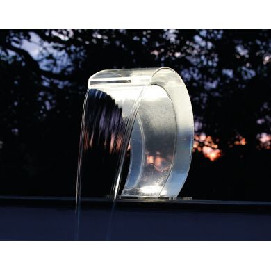 Lame d'eau Mamba Ubbink ht 54 x L 30 cm acryl transparent a poser au sol barre de 21 led