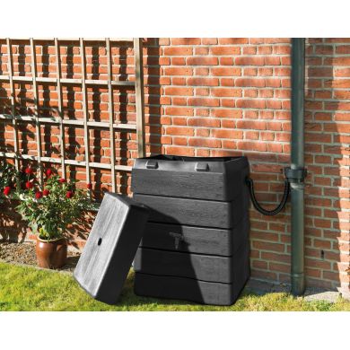 Récupérateur d'eau de pluie murale 168 litres Nature Ubbink avec robinet et collecteur de gouttière sans pieds
