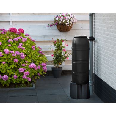 Kit récupérateur colonne murale 100 litres Nature Ubbink  avec robinet avec pied et collecteur d'eau