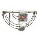 12 Corbeilles suspendues, armature m&eacute;tal laqu&eacute;e &eacute;poxy vert,cha&icirc;nette - H13 x &Oslash;25 cm