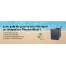 Composteur Thermo-wood Graf 400 L imitation bois avec grille de fond