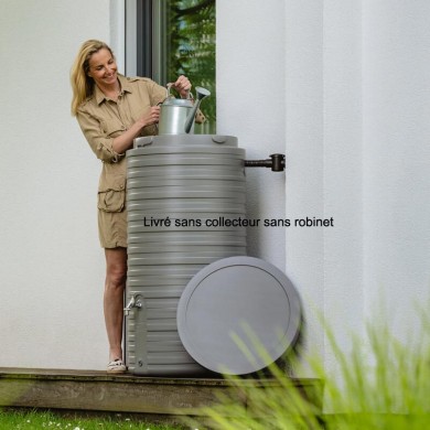Récupérateur Nordic Garantia 300 Litres gris clair sans robinet laiton, sans collecteur