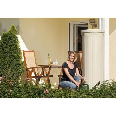 Récupérateur d'eau colonne Romaine sable 500 litres collecteur filtrant et robinet