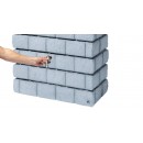 R&eacute;cup&eacute;rateur d'eau Rocky junior gris clair Garantia 300 litres collecteur filtrant et robinet