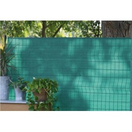 Brise-vue PE Nature anti-UV bandeau de fixation haut & bas vert 180 g/m² occultant 3/5 1,5 x 10 m