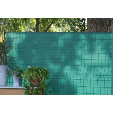 Brise-vue PE Nature anti-UV bandeau de fixation haut & bas vert 180 g/m² occultant 3/5 1,5 x 10 m