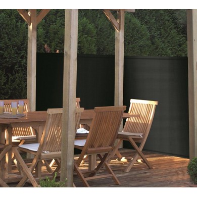 Brise-vue PE Nature anti-UV bandeau de fixation haut & bas noir 180 g/m² occultant 3/5 1,5 x 10 m
