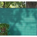 Brise-vue HDPE anti-UV boutonni&egrave;re de fixation haut et bas vert 200 g/m&sup2; occultant 4/5 1 x 10 m