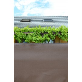 Brise-vue HDPE anti-UV boutonnière de fixation haut et bas chocolat 200 g/m² occultant 4/5 1 x 10 m