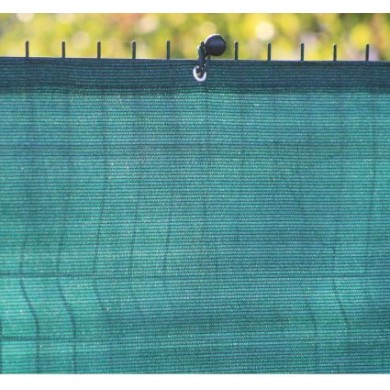 Brise-vue HDPE anti-UV œillets alu tous les 50 cm sur pourtour vert 230 g/m² occultant 4/5 1 x 2 m