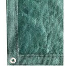 Brise-vue HDPE anti-UV &oelig;illets alu tous les 50 cm sur pourtour vert 230 g/m&sup2; occultant 4/5 1 x 2 m
