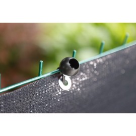Brise-vue HDPE anti-UV œillets alu tous les 50 cm sur pourtour anthracite 230 g/m² occultant 4/5 1.5 x 2.5 m