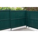 Kit lamelles brise-vue pour panneau cl&ocirc;ture rigide en PVC imputrescible anti-UV vert occultant 4/5 1,025 x 2,50 m