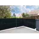 Kit lamelles brise-vue pour panneau cl&ocirc;ture rigide en PVC imputrescible anti-UV noir occultant 4/5 1,025 x 2,50 m