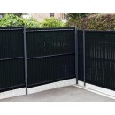 Kit lamelles brise-vue pour panneau cl&ocirc;ture rigide en PVC imputrescible anti-UV noir occultant 4/5 1,025 x 2,50 m