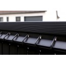 Kit lamelles brise-vue pour panneau cl&ocirc;ture rigide en PVC imputrescible anti-UV noir occultant 4/5 1,025 x 2,50 m