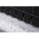 Kit lamelles brise-vue pour panneau cl&ocirc;ture rigide en PVC imputrescible anti-UV noir occultant 4/5 1,025 x 2,50 m