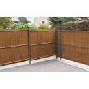 Kit lamelles brise-vue pour panneau cl&ocirc;ture rigide en PVC imputrescible anti-UV imitation bois occultant 4/5 1,025 x 2,50 m