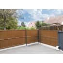 Kit lamelles brise-vue pour panneau cl&ocirc;ture rigide en PVC imputrescible anti-UV imitation bois occultant 4/5 1,025 x 2,50 m