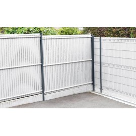 Kit lamelles brise-vue pour panneau clôture rigide en PVC imputrescible anti-UV blanc occultant 4/5 1,025 x 2,50 m