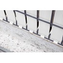 Kit lamelles brise-vue pour panneau cl&ocirc;ture rigide en PVC imputrescible anti-UV blanc occultant 4/5 1,025 x 2,50 m