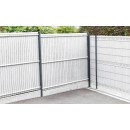 Kit lamelles brise-vue pour panneau cl&ocirc;ture rigide en PVC imputrescible anti-UV blanc occultant 4/5 1,025 x 2,50 m