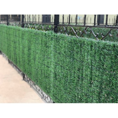 Haie artificielle Nature 2 brins verts 110 mm 1 brin marron 95 mm occultant 4/5 dim 1 x 3 m