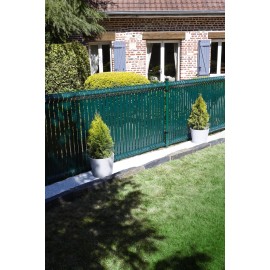 6 Rouleaux occultant PVC pour tout type de grillage lame 48 mm vert 100 clips inclus occultant 3/5 long 50 m
