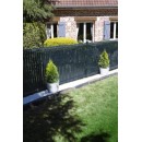 Rouleau occultant PVC Nature pour tout type de grillage lame 48 mm anthracite 100 clips inclus occultant 3/5 long 50 m