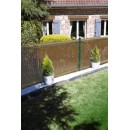 Rouleau occultant PVC Nature pour tout type de grillage lame 48 mm effet bois 100 clips inclus occultant 3/5 long 50 m